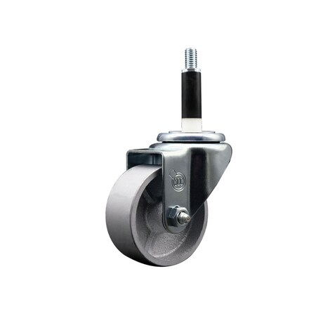 Service Caster 3'' Semi Steel Wheel Swivel 7/8'' Expanding Stem Caster SCC-EX20S315-SSR-78